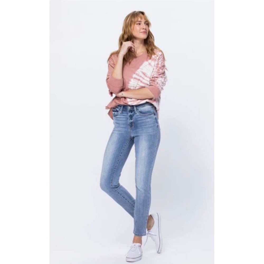 JUDY BLUE Women Jeans High Waist Relaxed‎ Fit Light Wash Denim Size 11/30